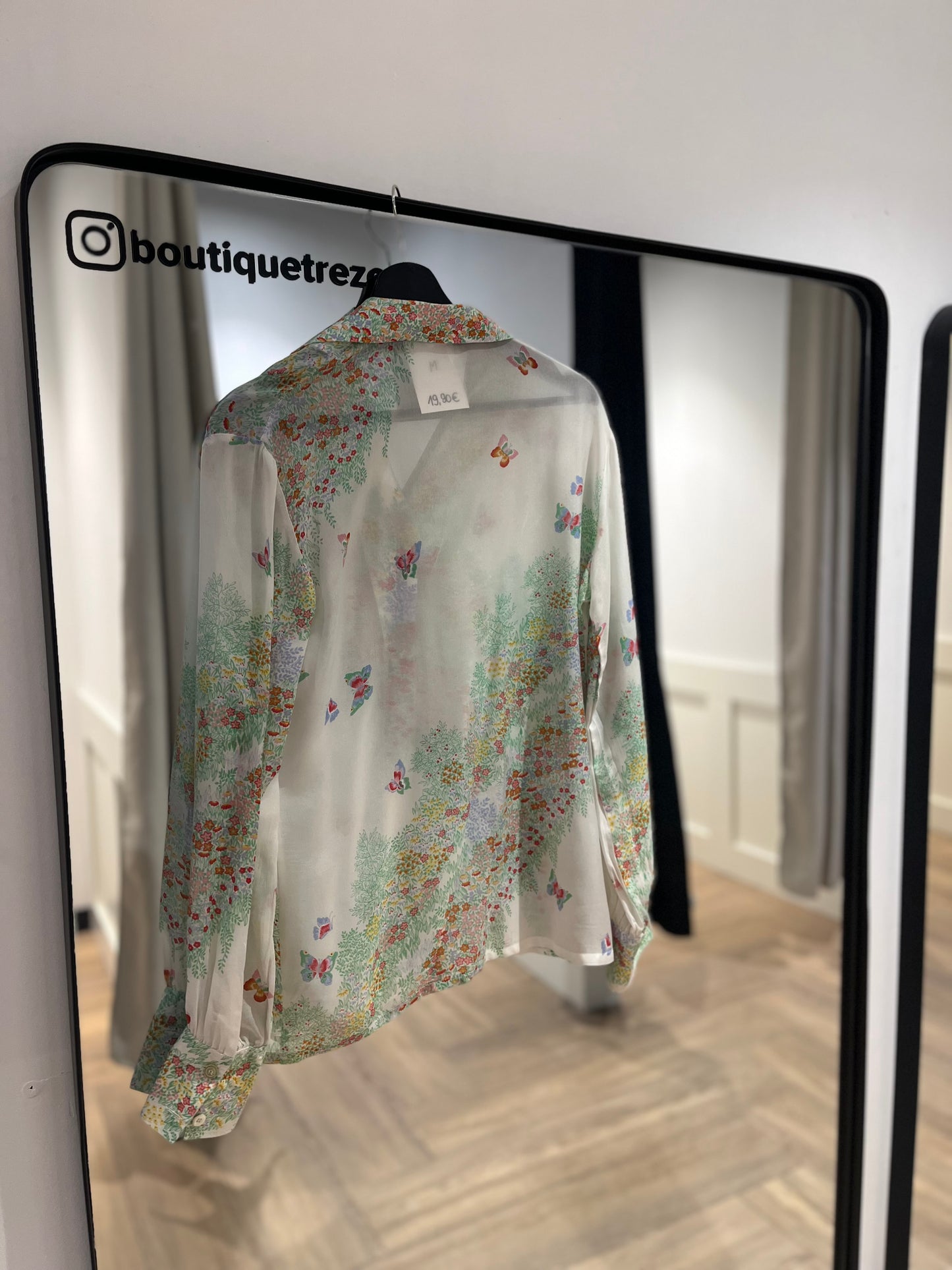 Blouse vintage à fleurs M