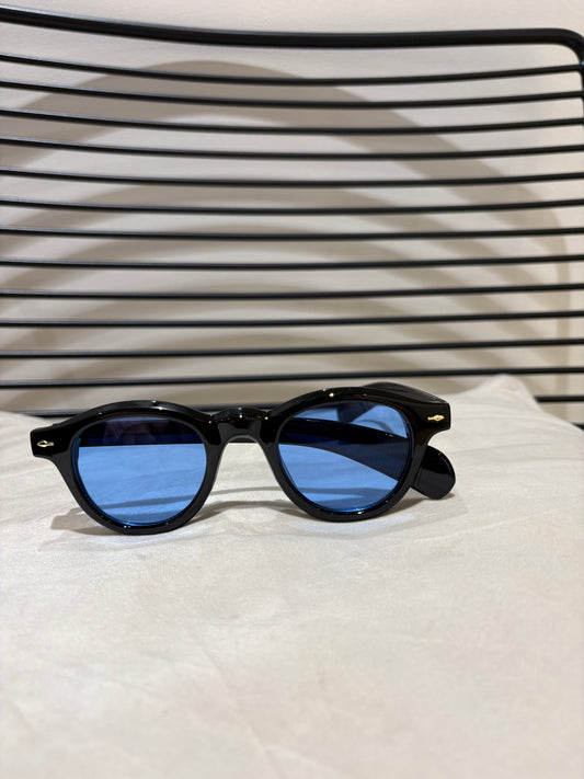 Lunette de soleil ronde aux verres bleus