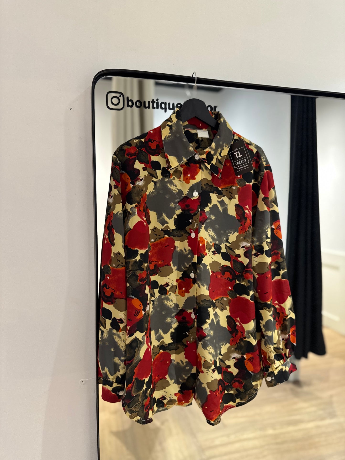 Blouse vintage à motifs XL