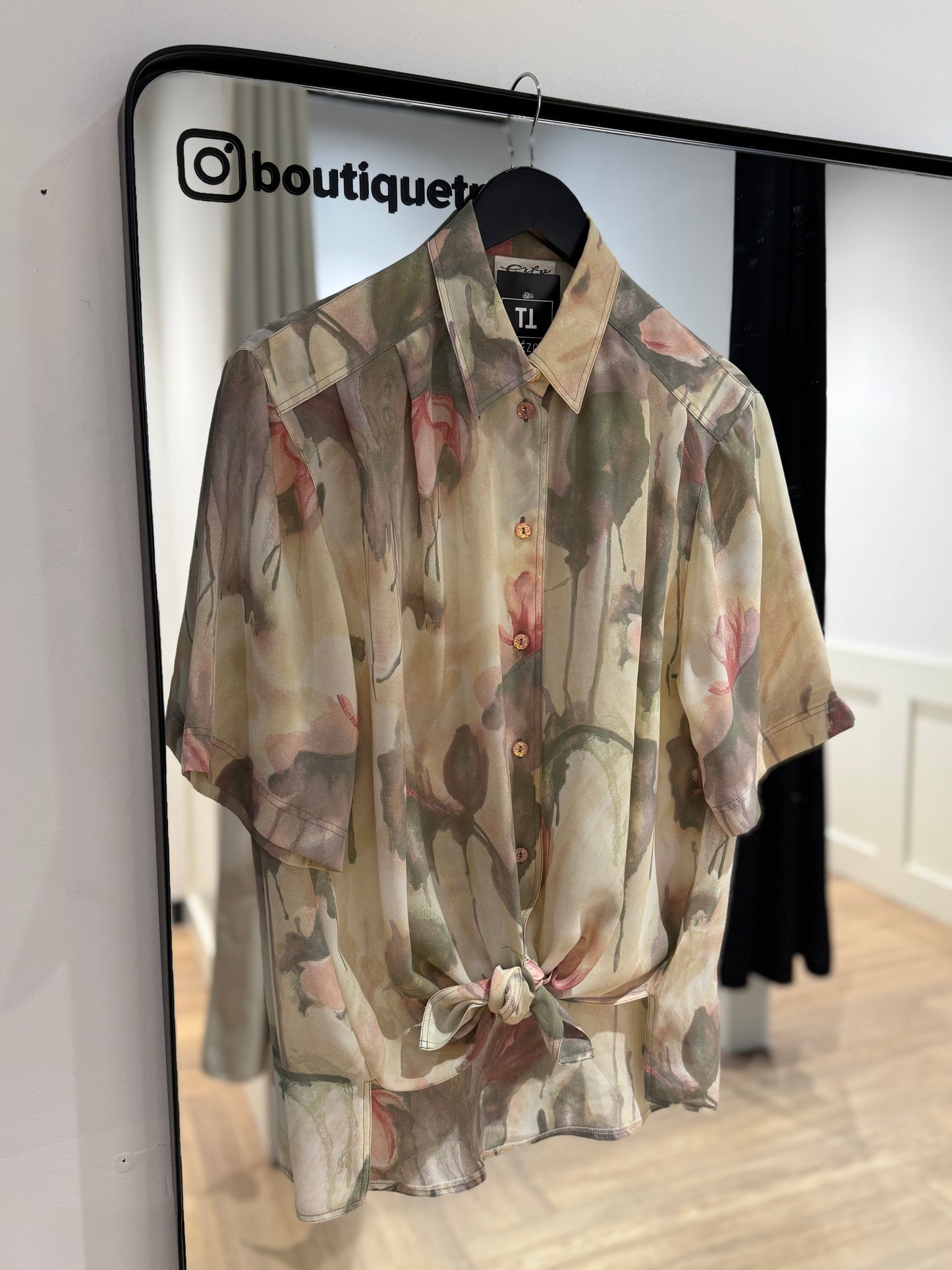 Blouse vintage à motifs XL