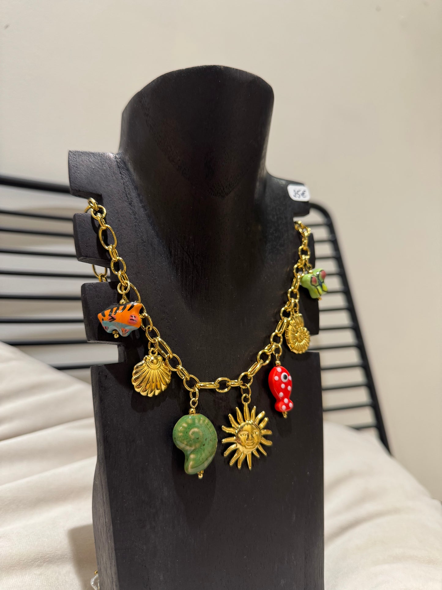 Collier à breloques en acier inoxydable