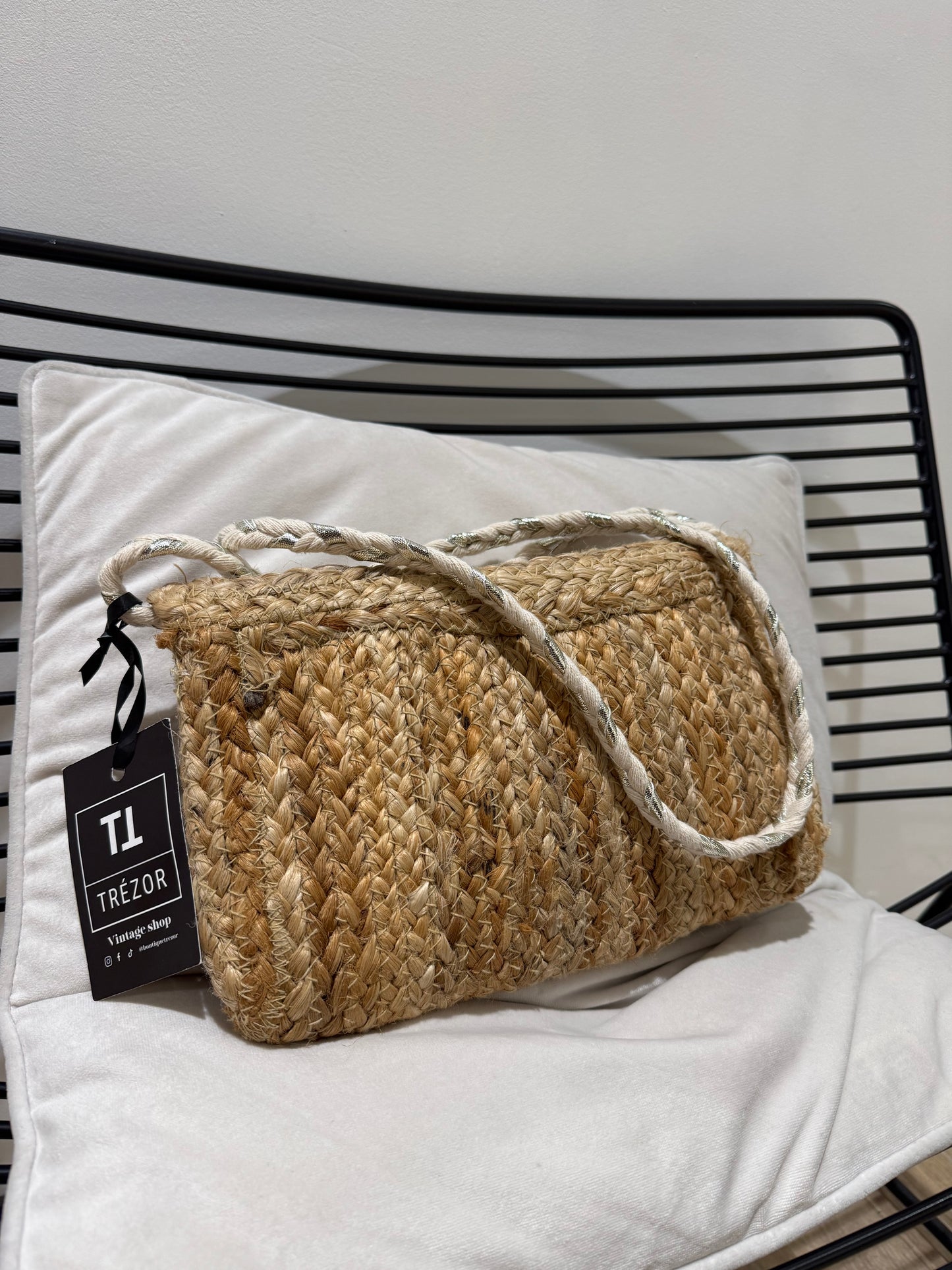 Sac bandoulière en rafia