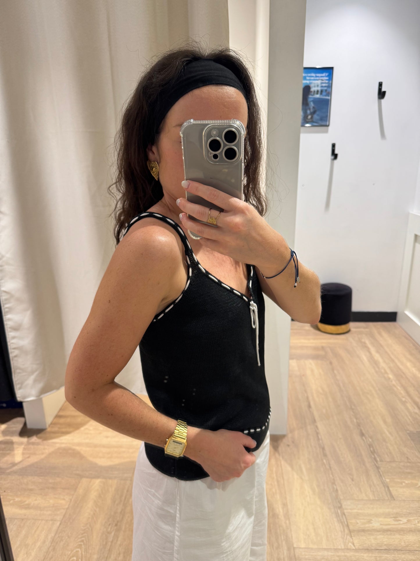 Top débardeur vintage en maille Marc Cain S