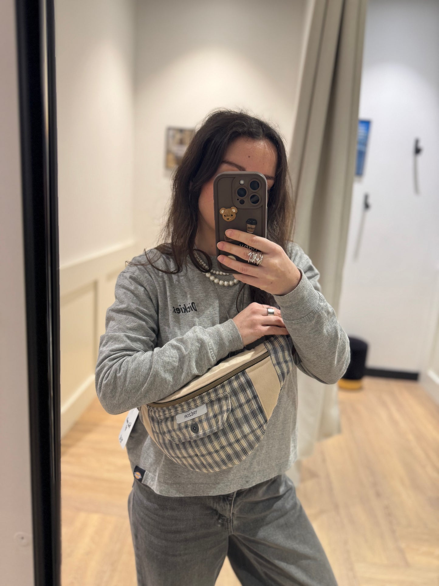 Sac banane en tissu upcycle