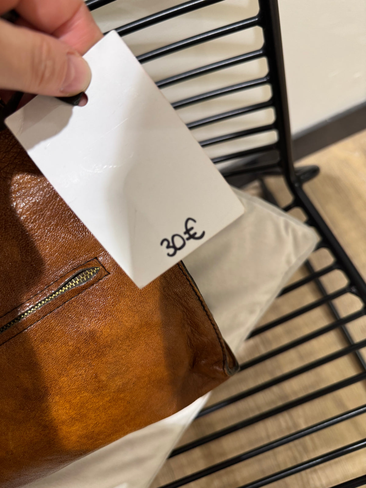 Sac à main vintage en cuir marron