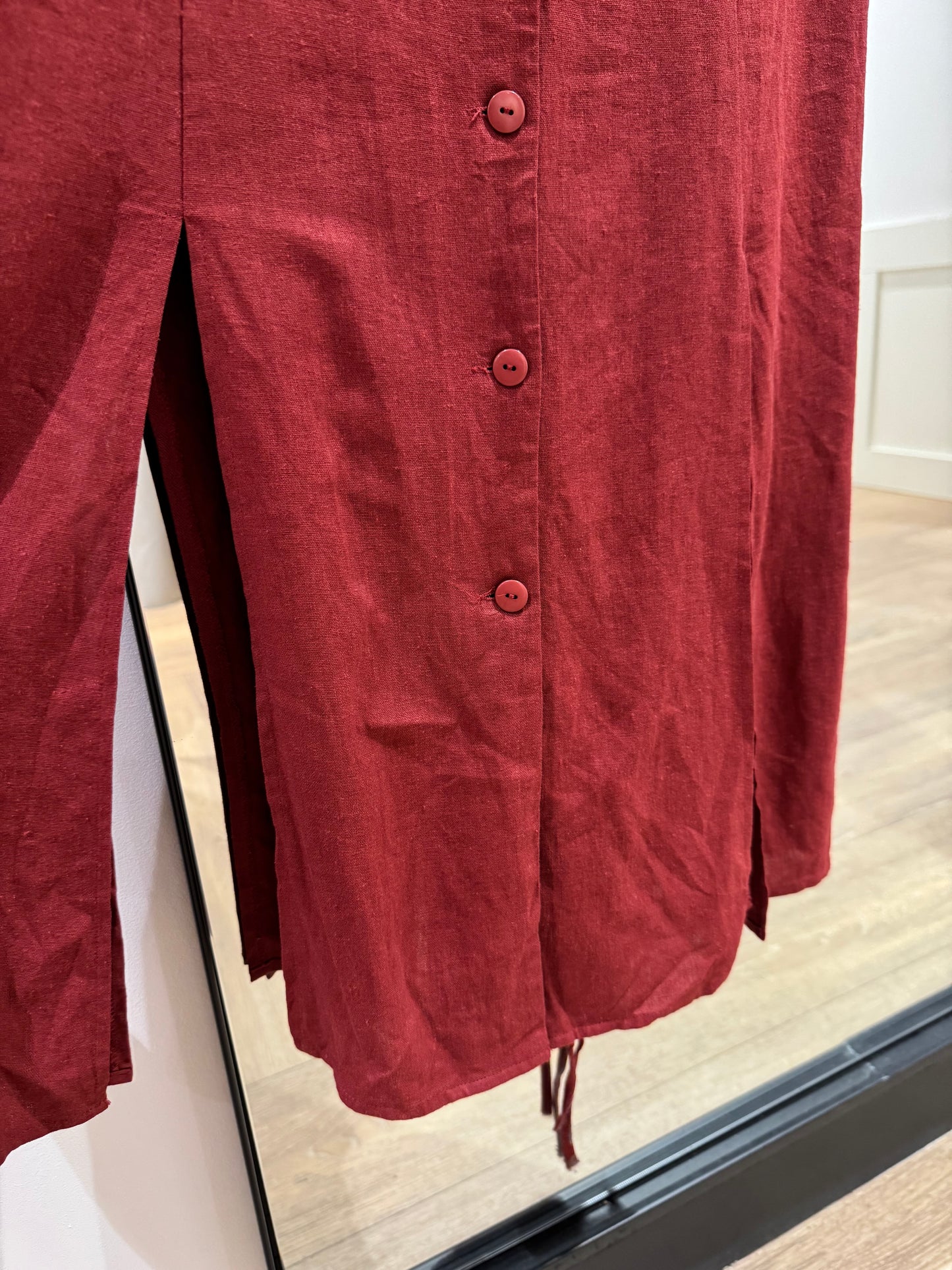 Robe longue d’été vintage en lin L