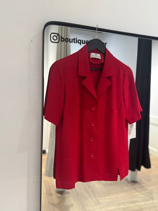 Blouse vintage rouge L/XL