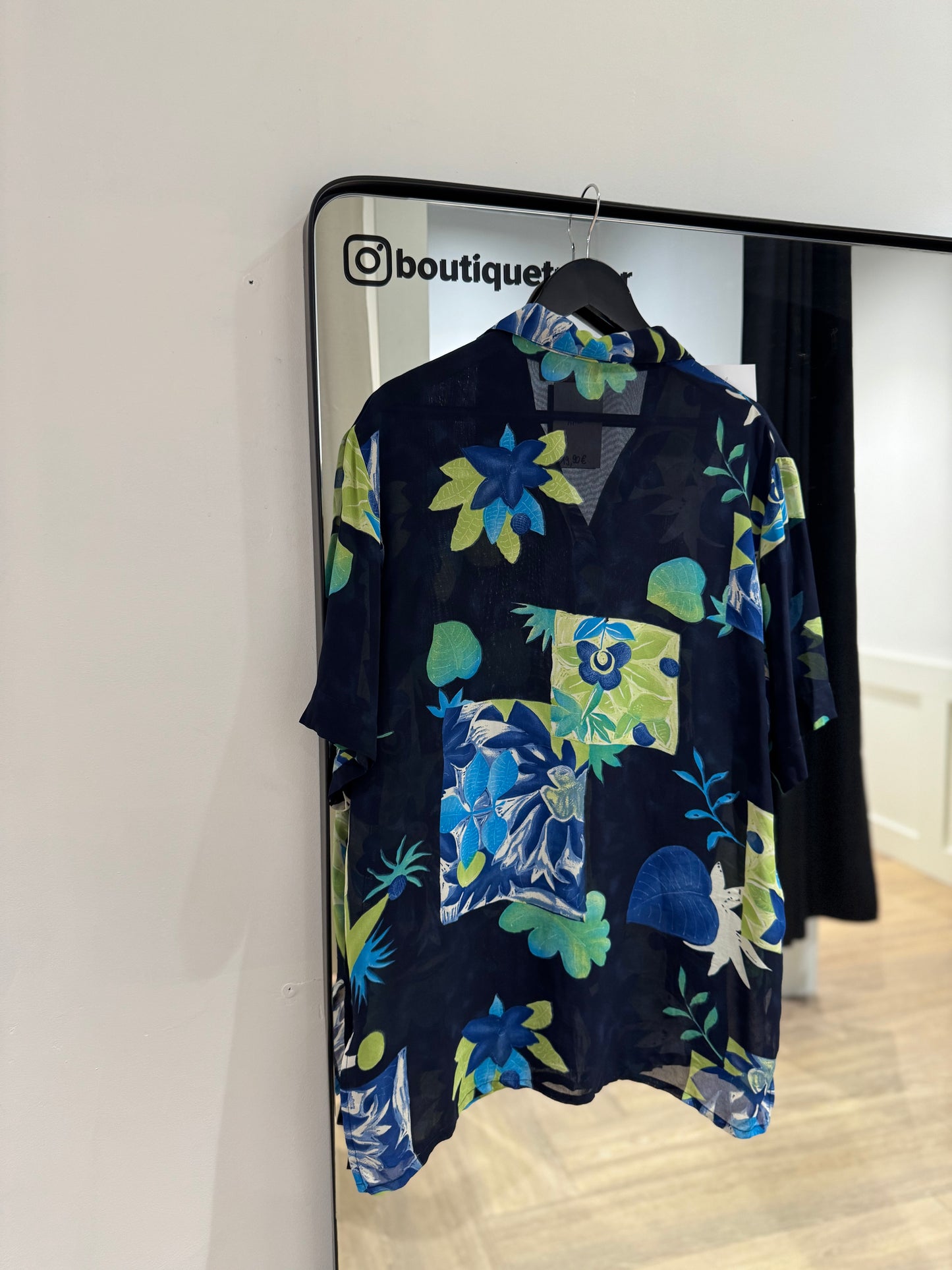 Blouse fluide vintage à fleurs XXL