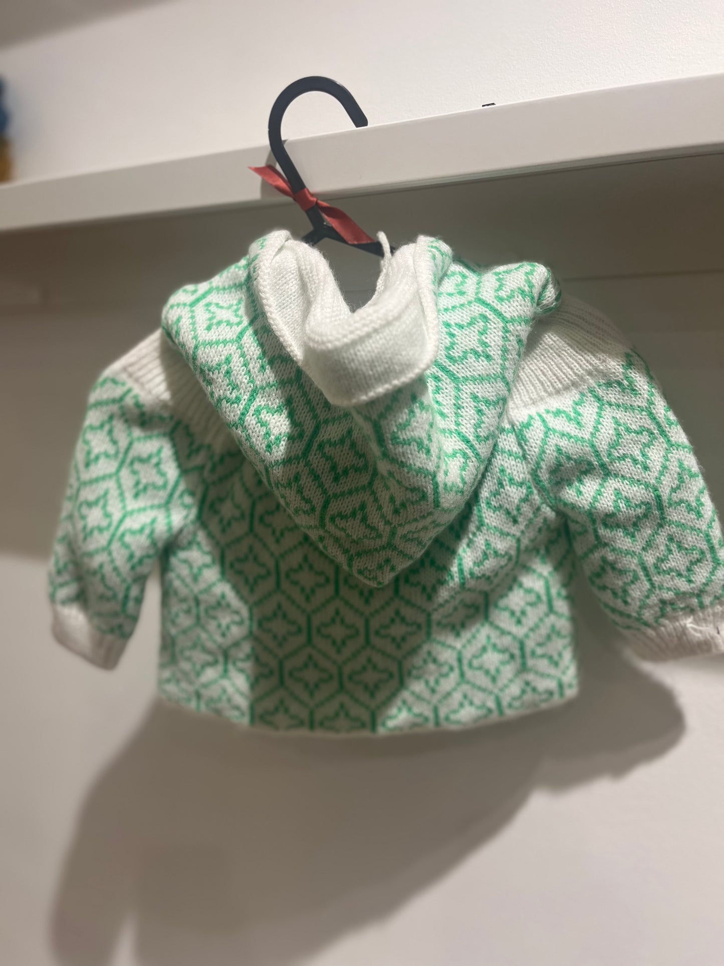 Gilet enfant vintage à motifs et capuche