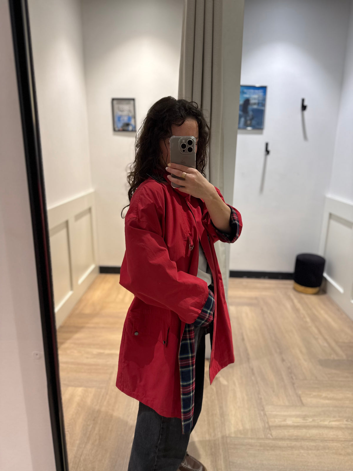 Manteau vintage rouge L