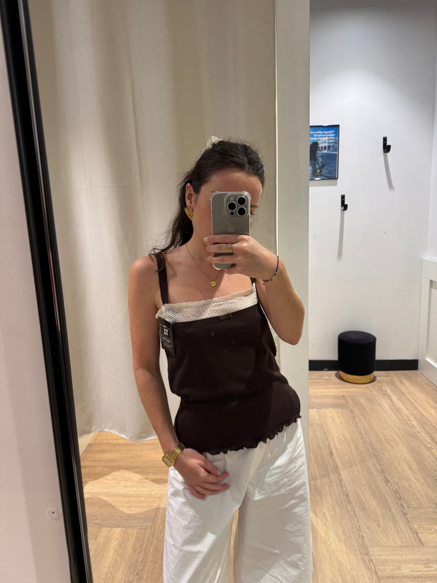 Top débardeur vintage en maille M