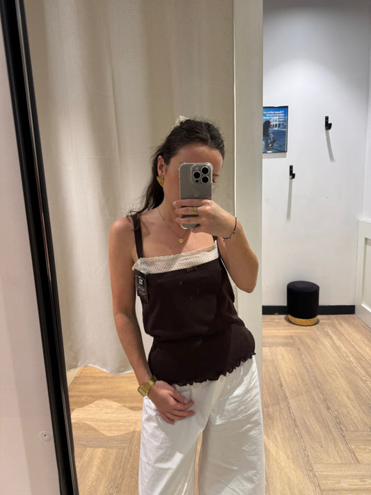 Top débardeur vintage en maille M