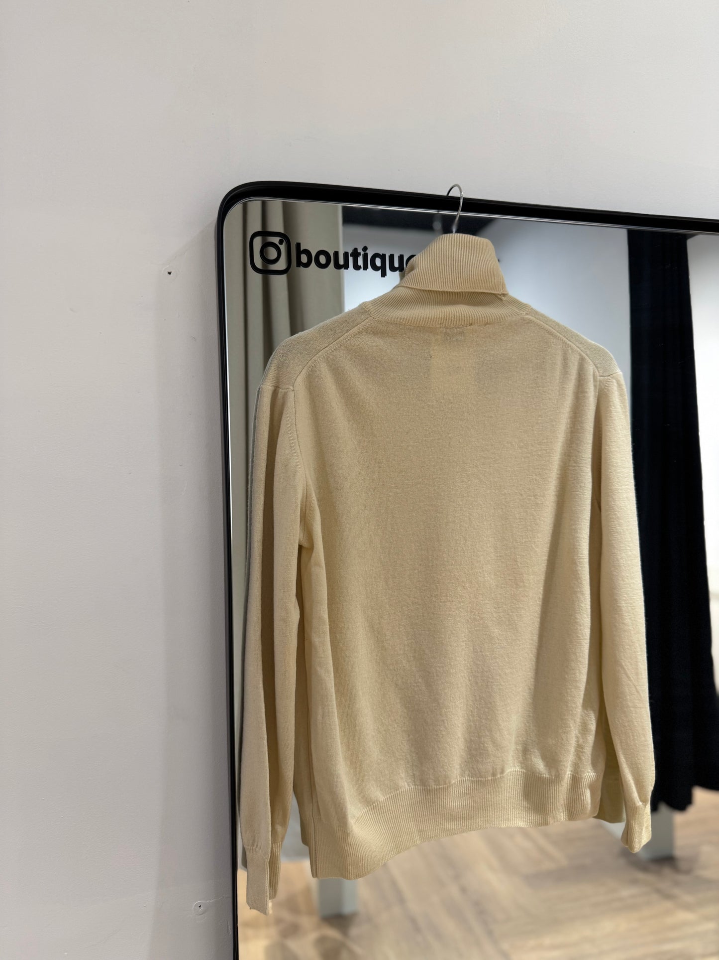 Pull col roulé vintage en laine S/M