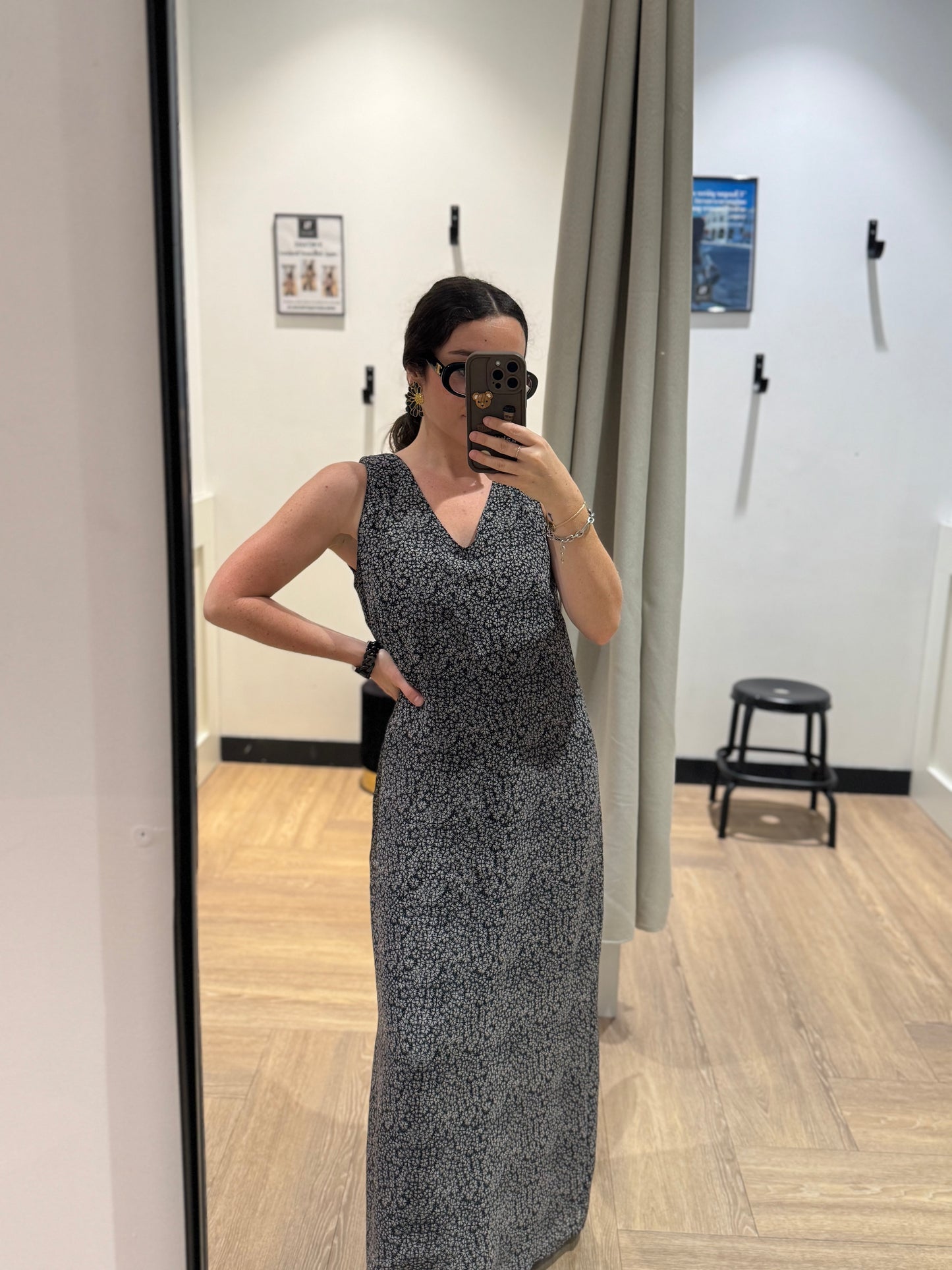 Robe longue à fleurs S