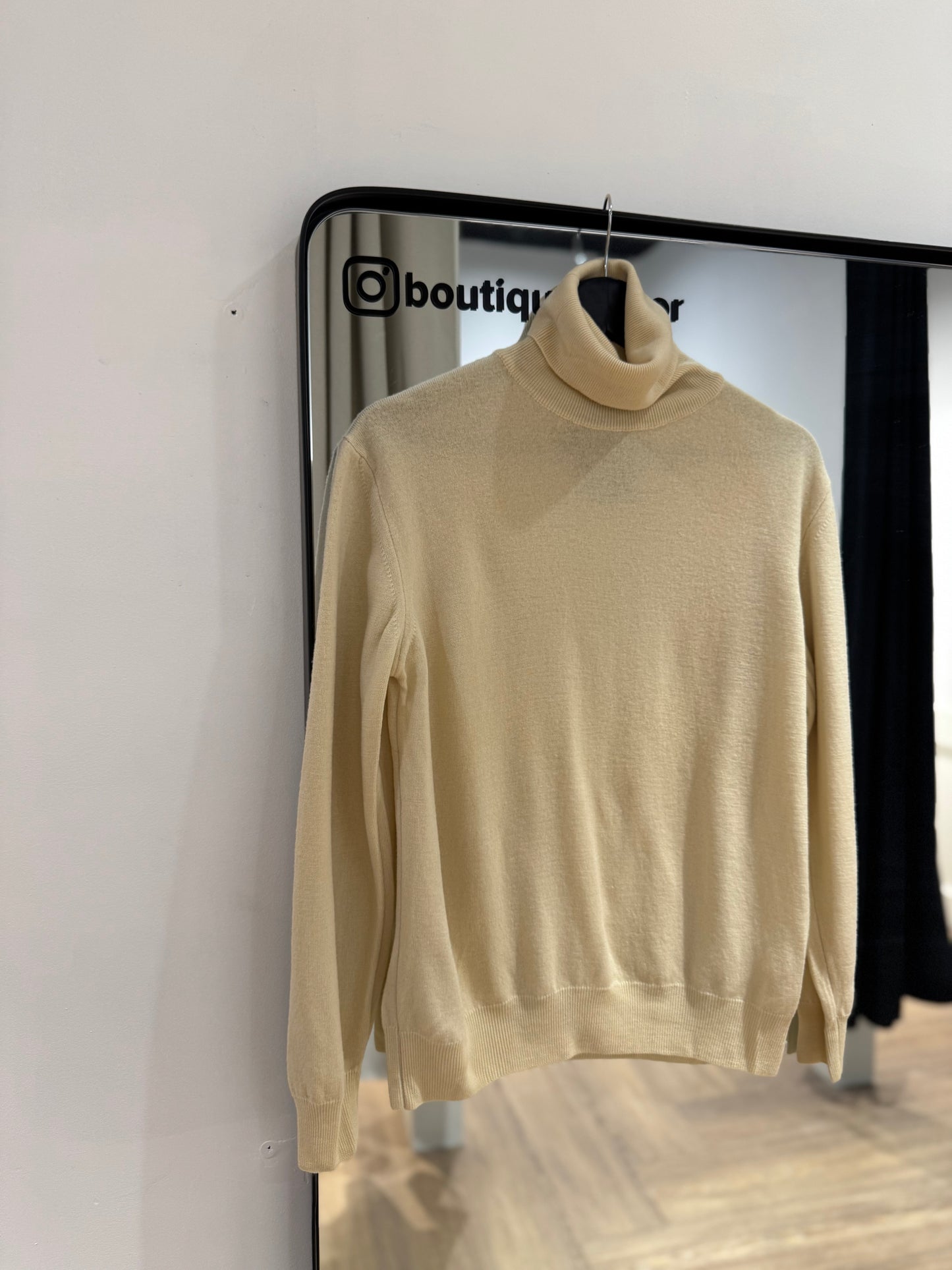 Pull col roulé vintage en laine S/M