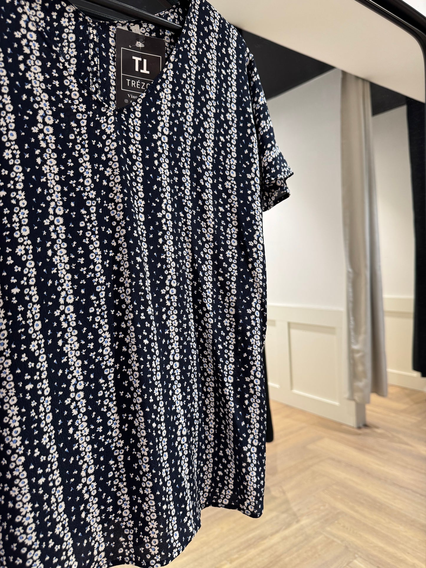 Blouse fluide à fleurs M
