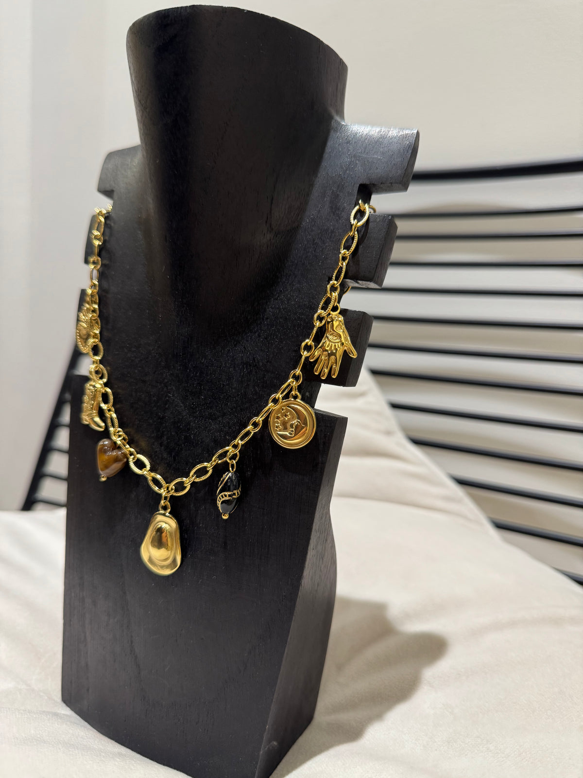 Collier à breloques en acier inoxydable