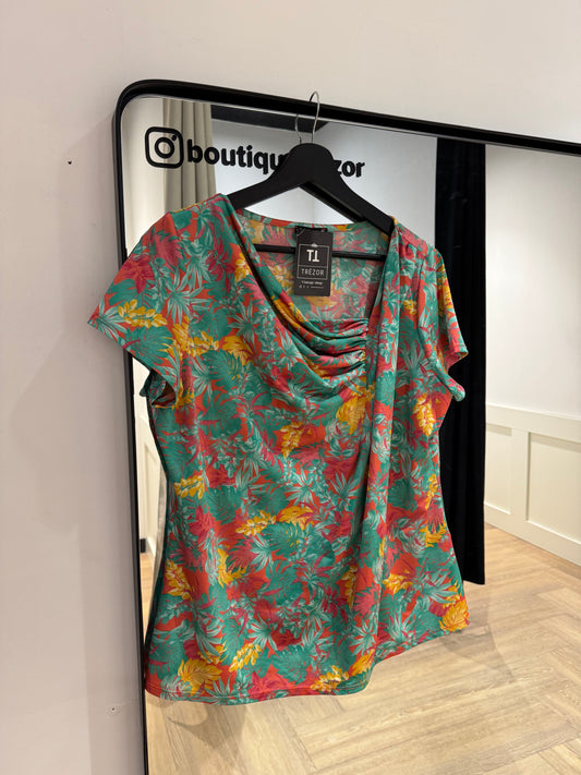Tee-shirt à motifs fleurs XL