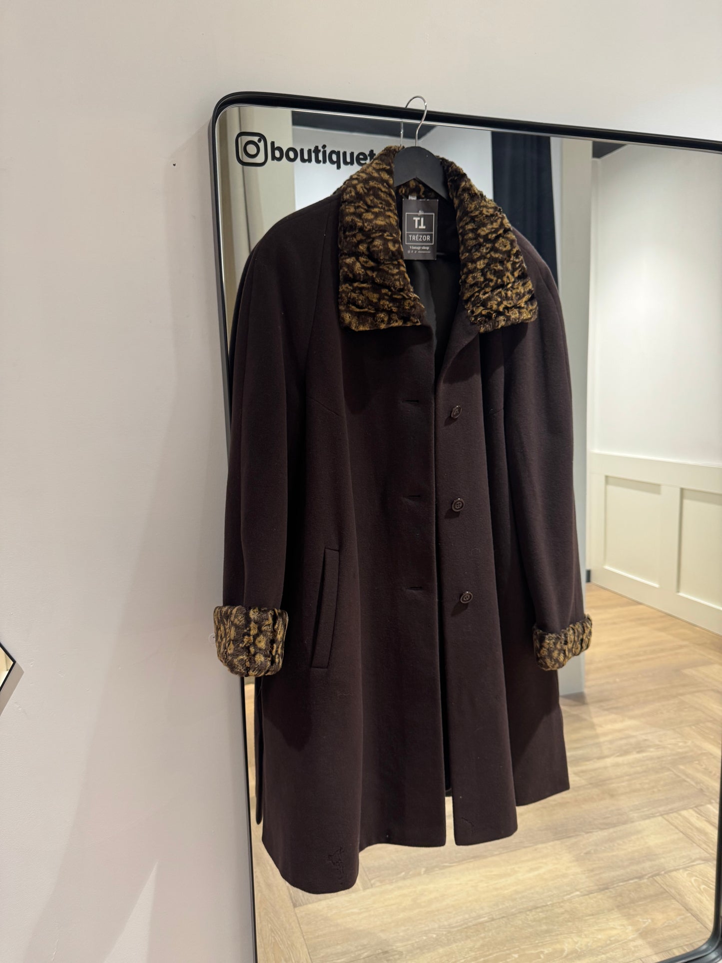 Manteau d’hiver vintage marron XL