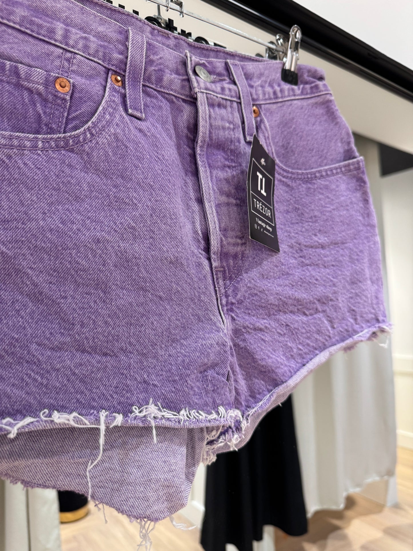 Short Levis en jean violet 34