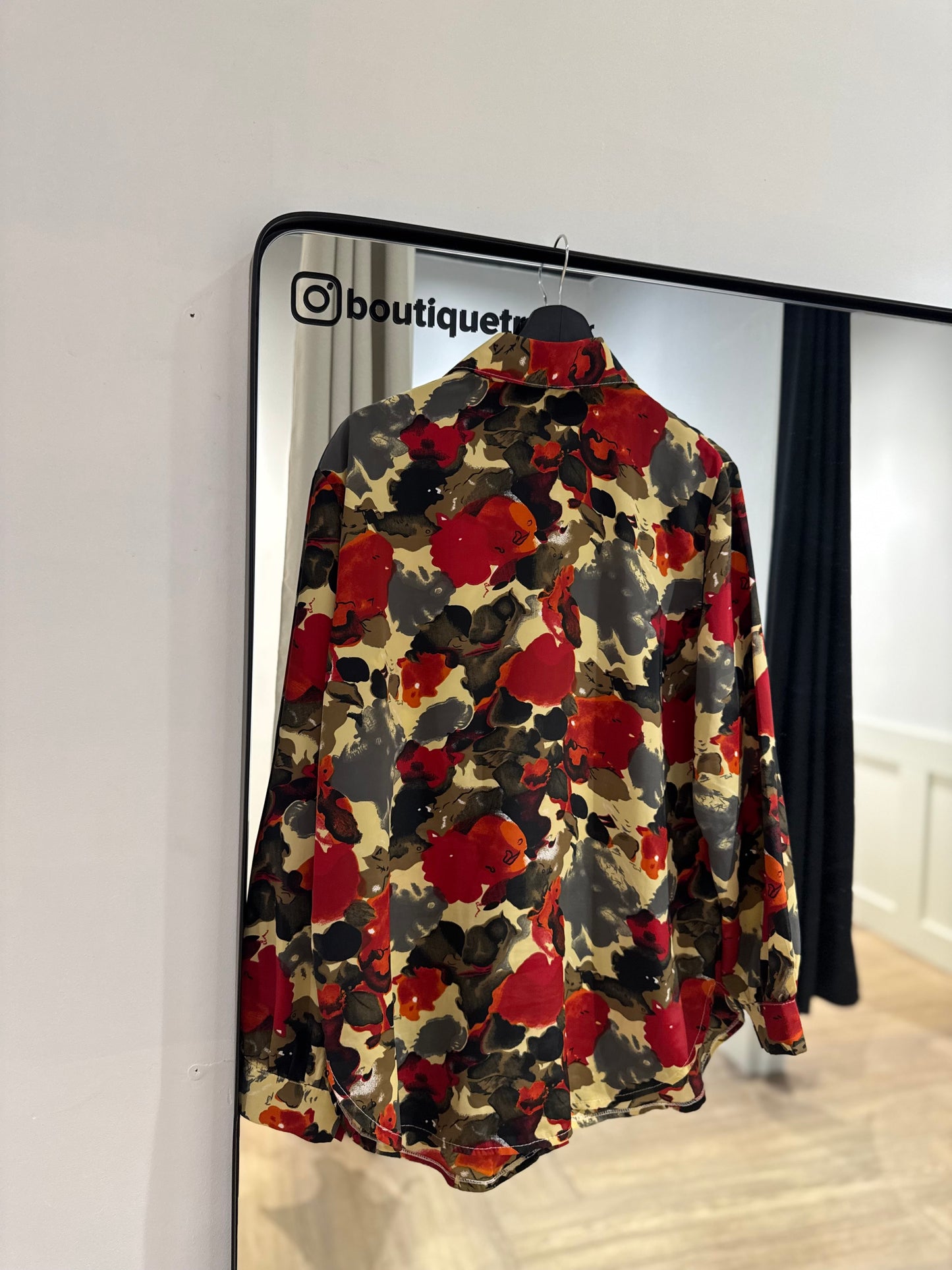 Blouse vintage à motifs XL