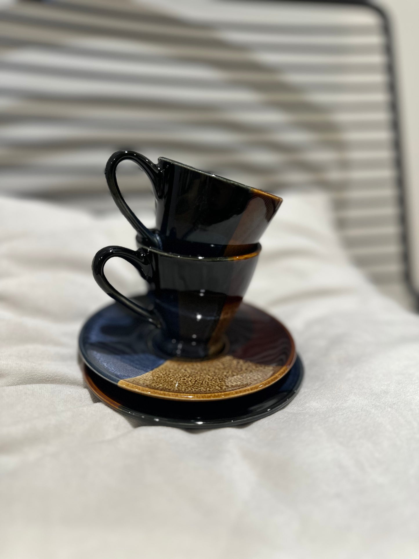 Lot de 3 tasses à café vintage