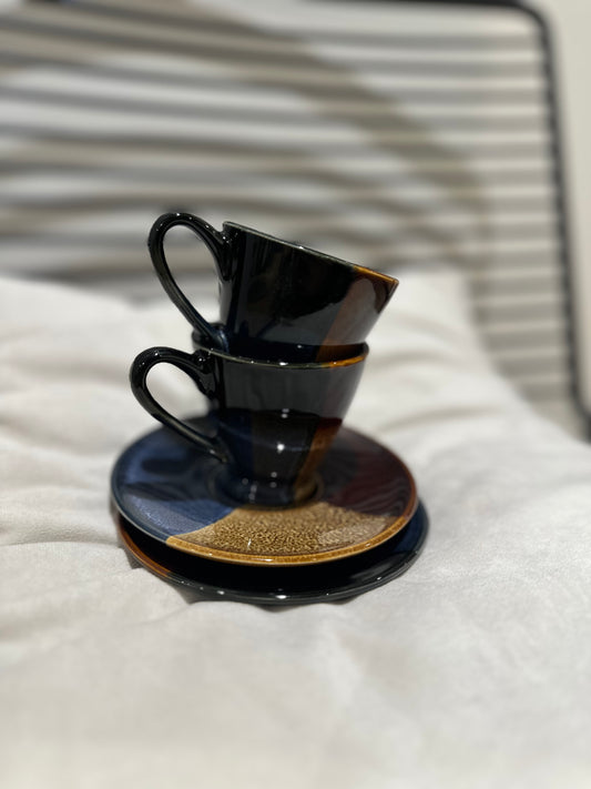 Lot de 3 tasses à café vintage