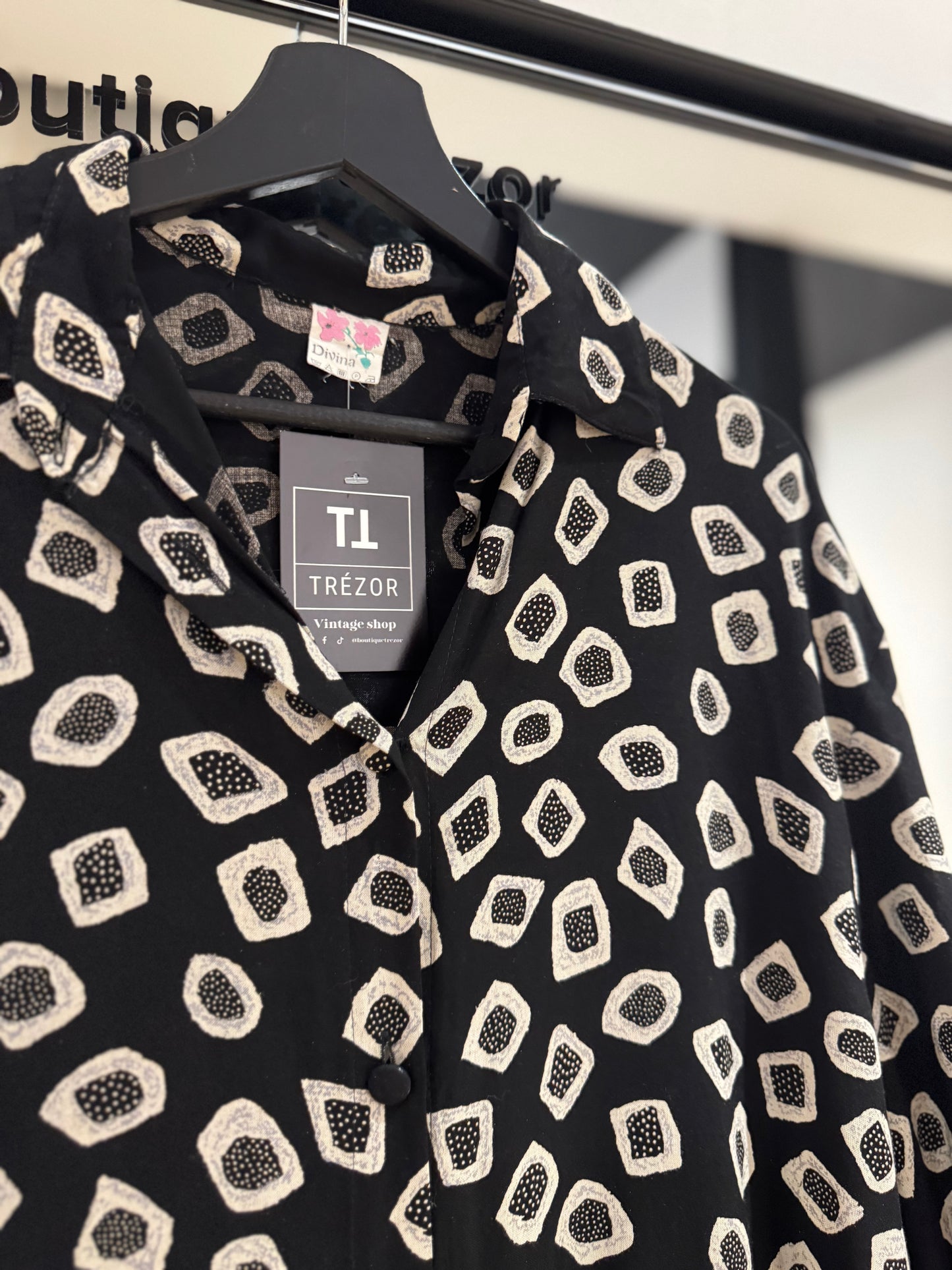 Blouse vintage à motifs XXL