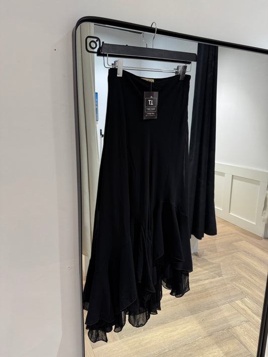 Jupe longue à volants XS