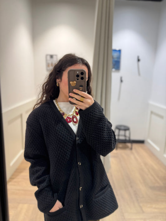 Cardigan noir XXL