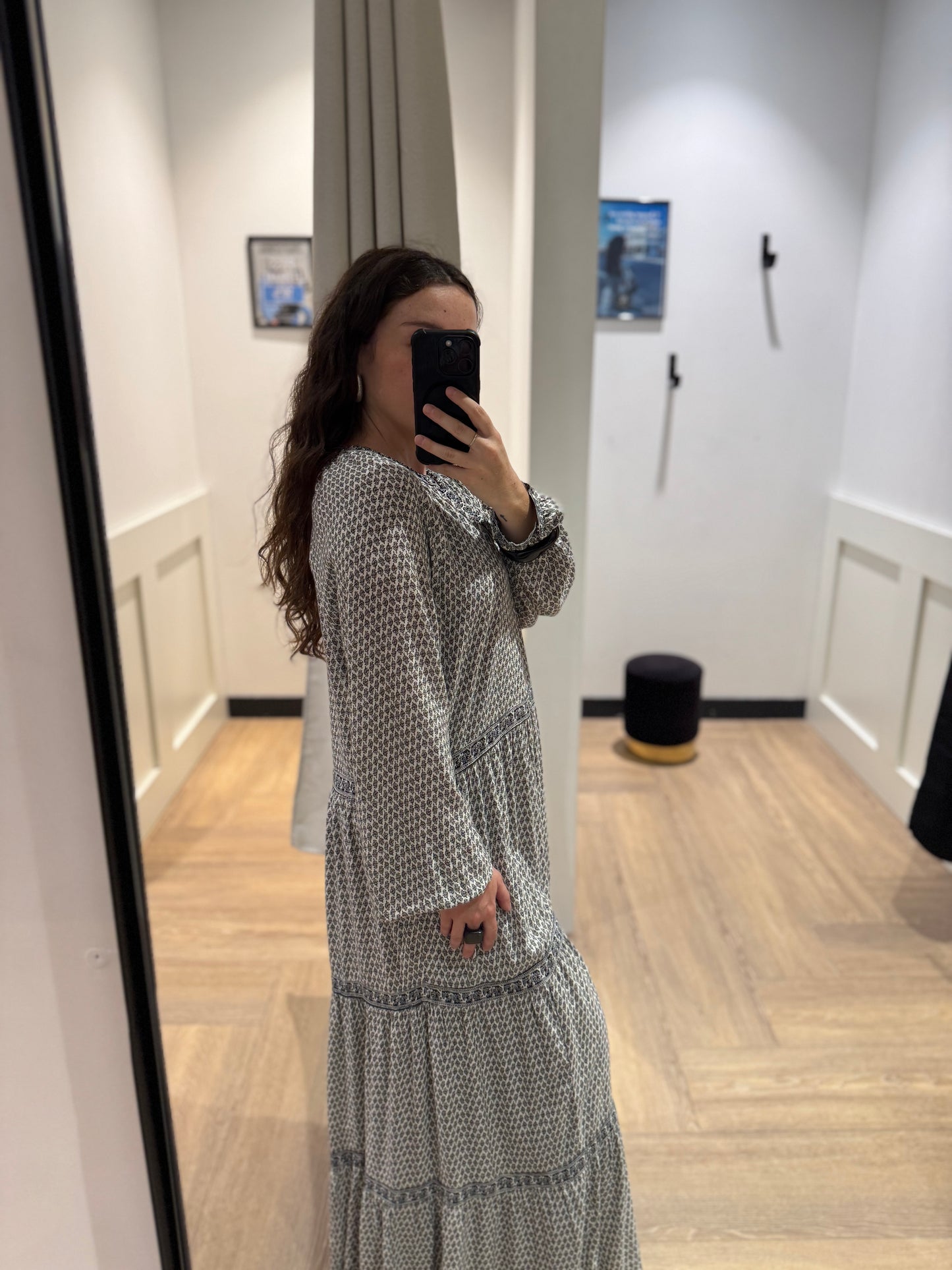 Robe longue à motifs L