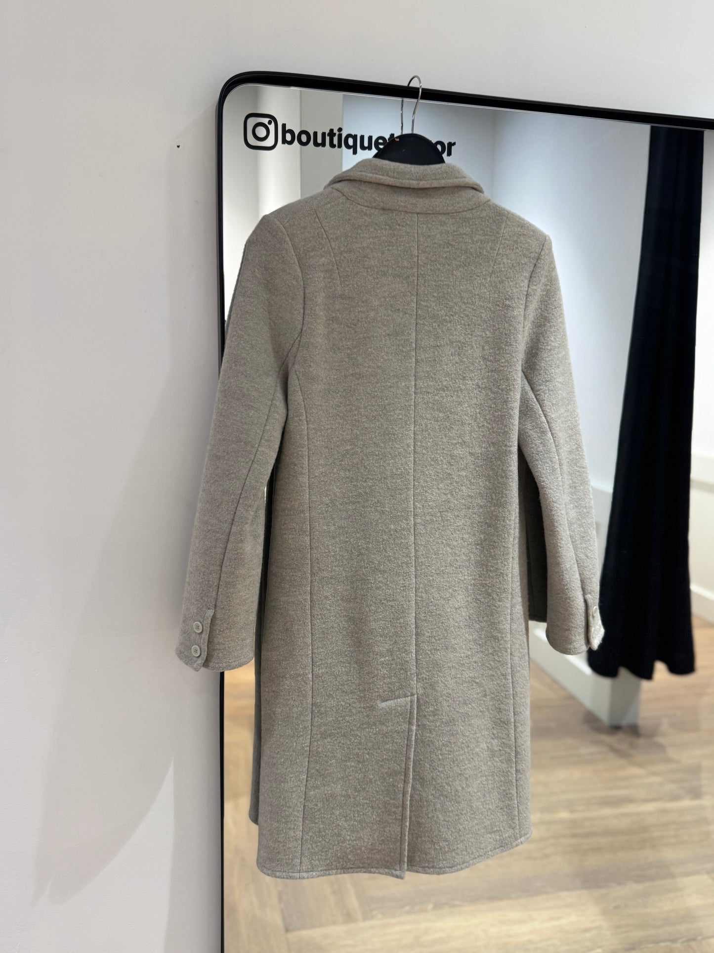 Manteau caban gris clair S