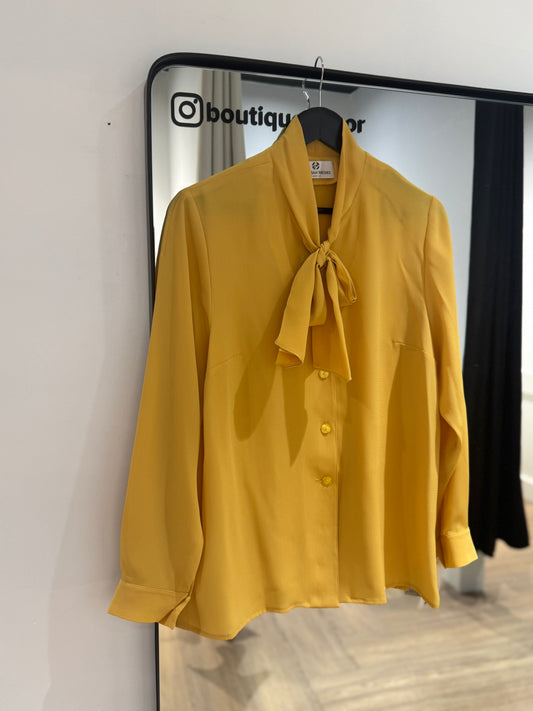 Blouse vintage jaune XXL