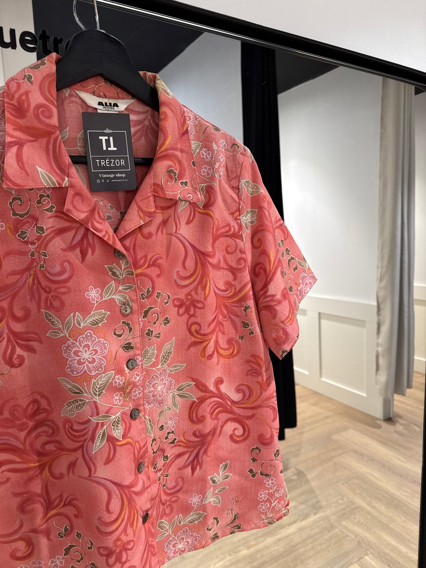 Blouse vintage à motifs M