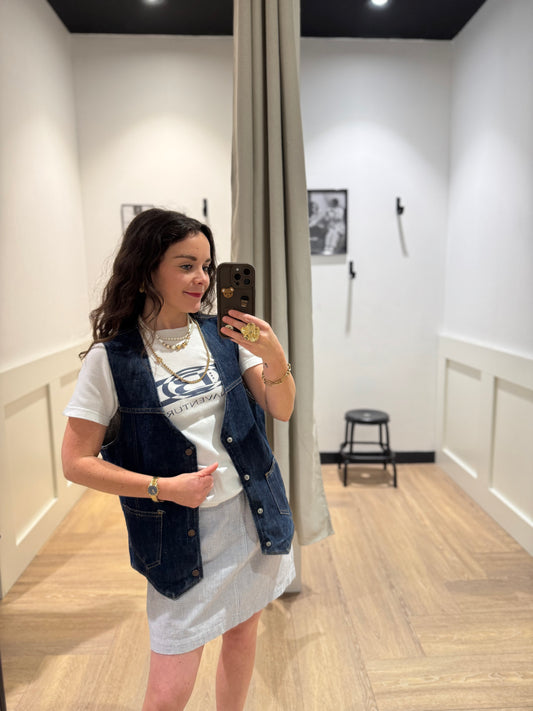 Gilet en jean sans manches S