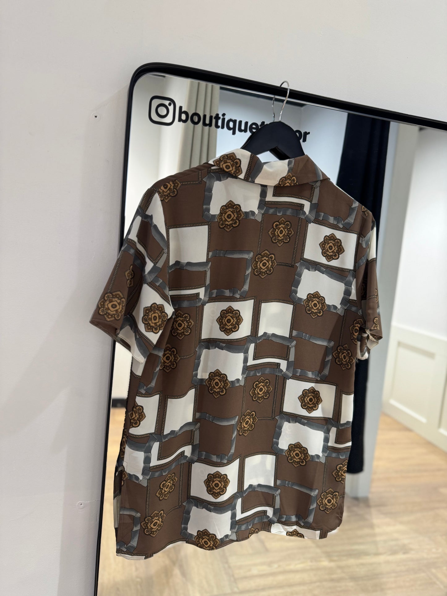 Blouse vintage à motifs XL