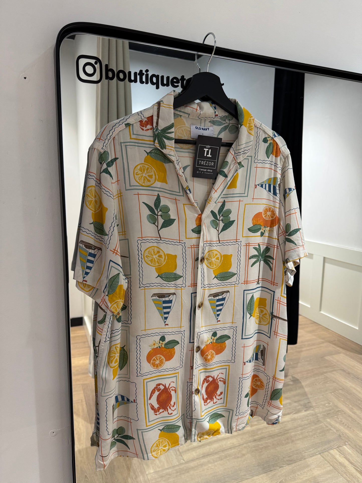 Chemise d’été à motifs fruits Homme S
