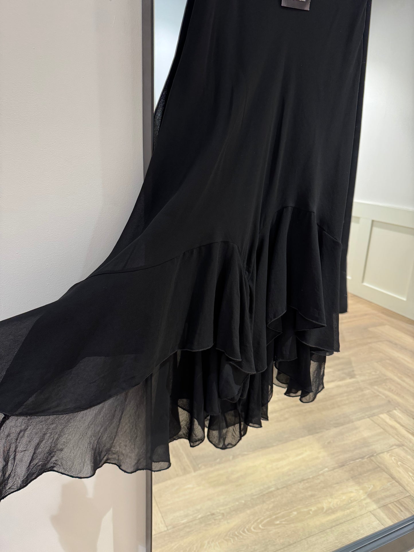 Jupe longue à volants XS