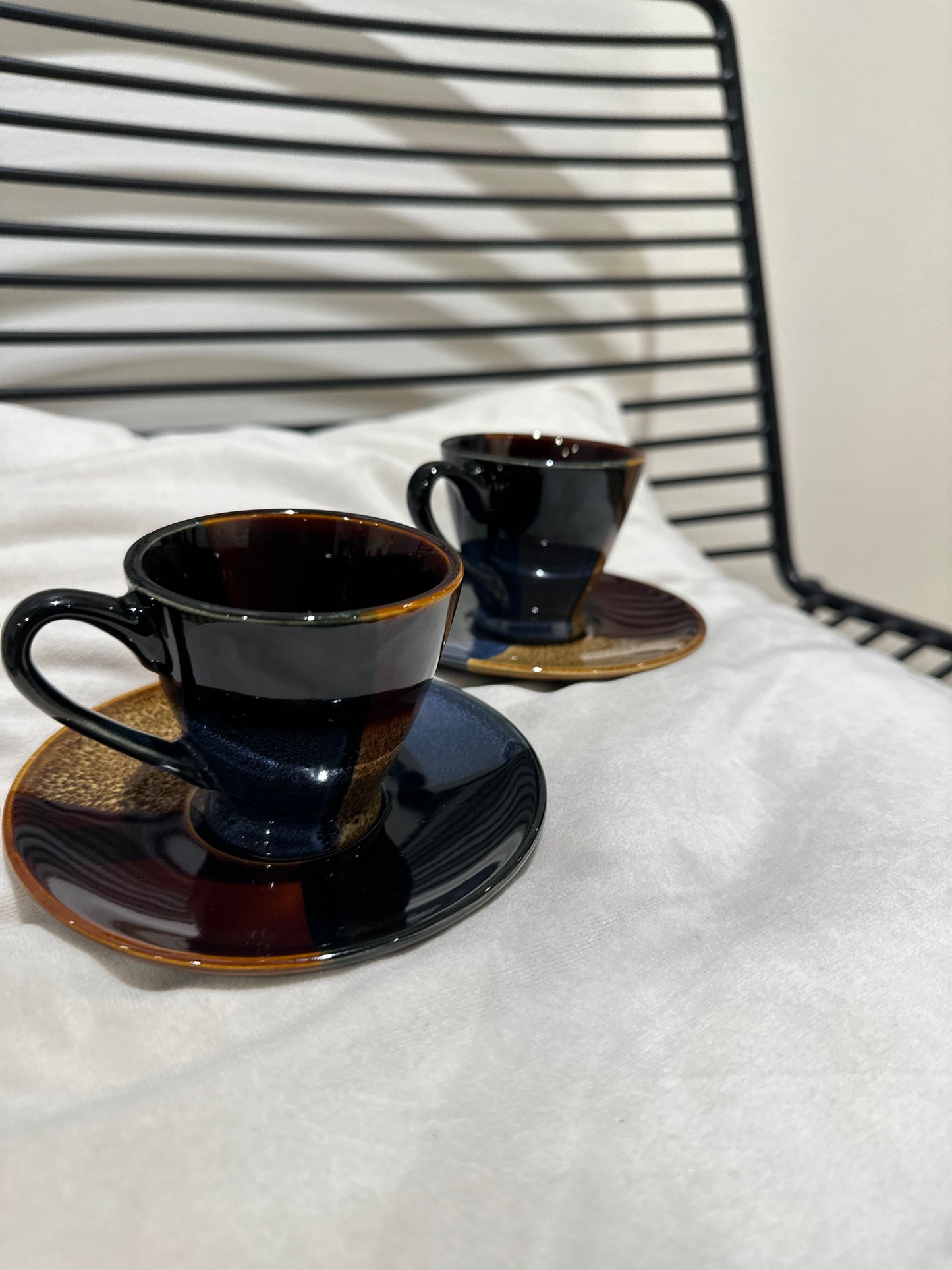Lot de 3 tasses à café vintage