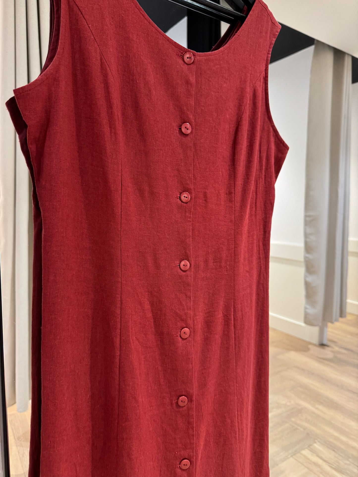 Robe longue d’été vintage en lin L