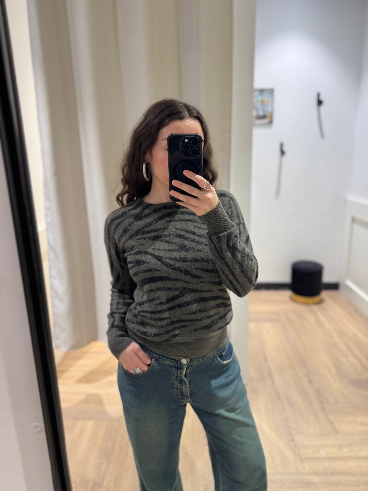 Pull zèbre en cachemire XS/S