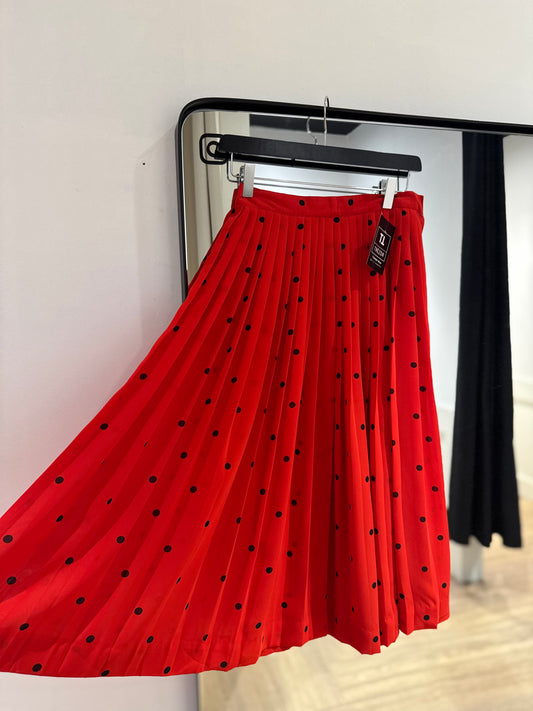 Jupe midi à pois 34