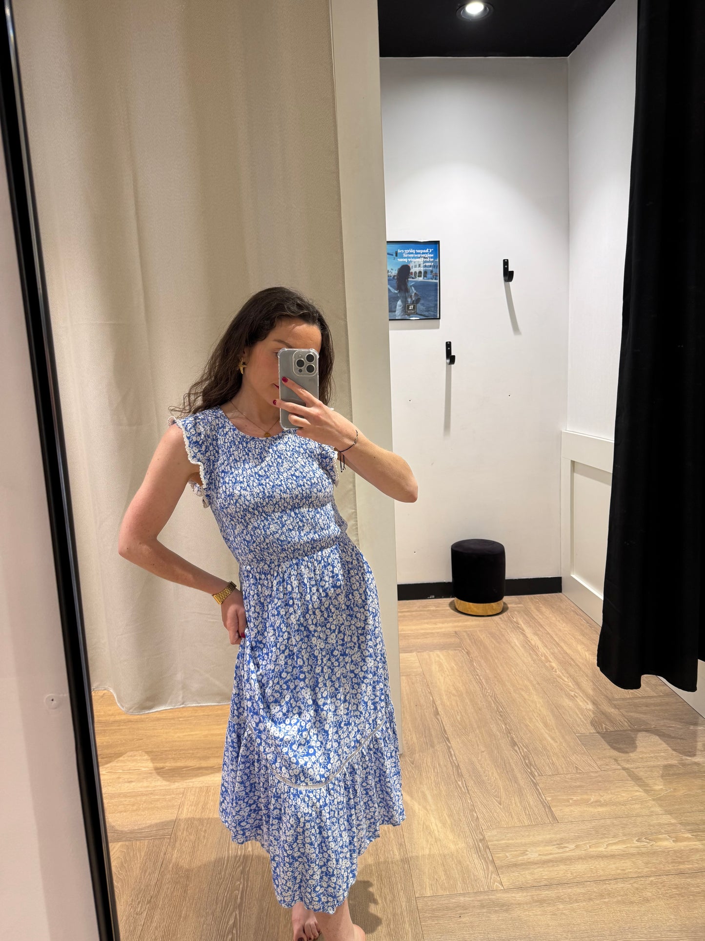 Robe longue à motifs XS