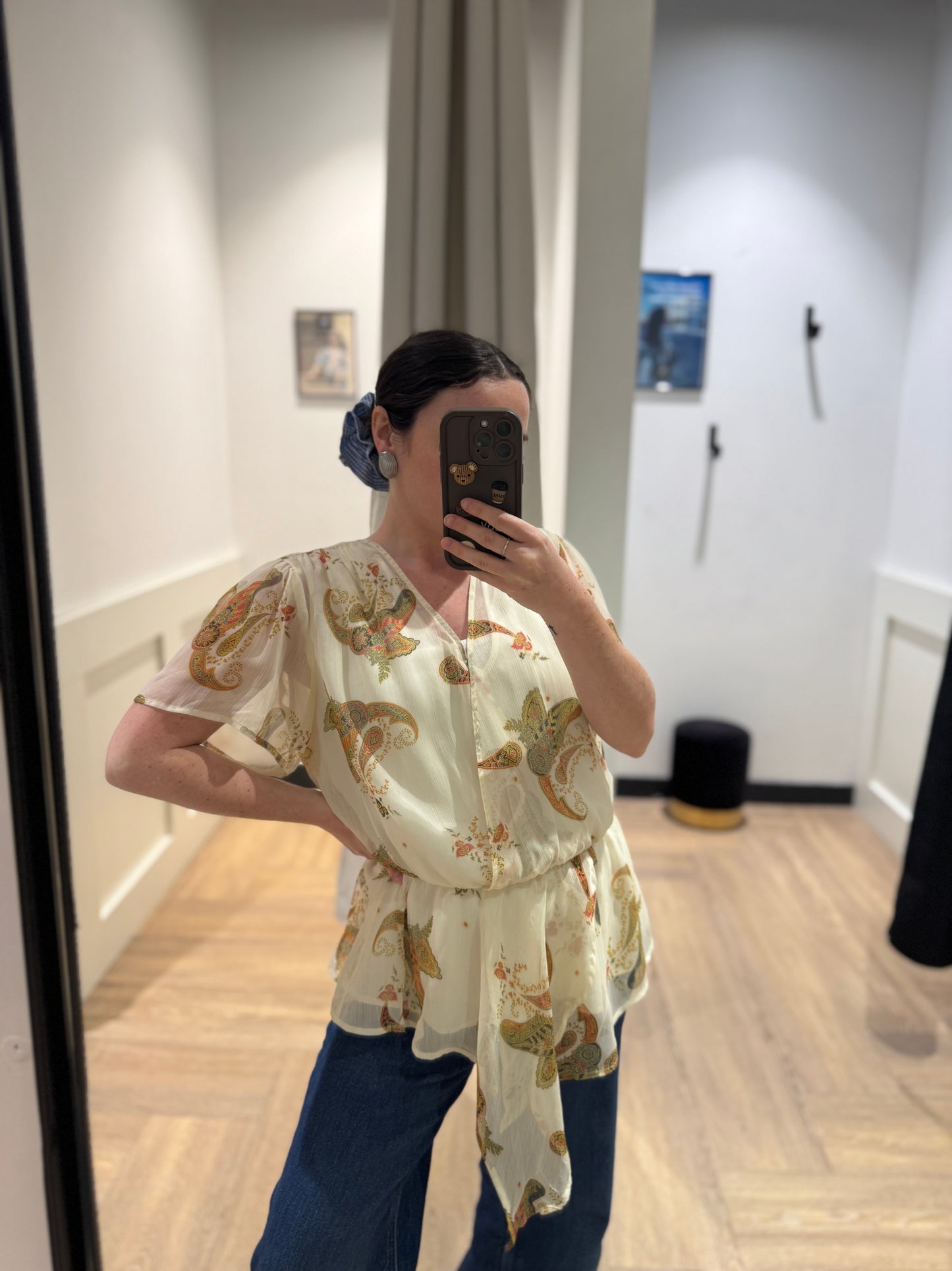 Blouse légère à motifs M
