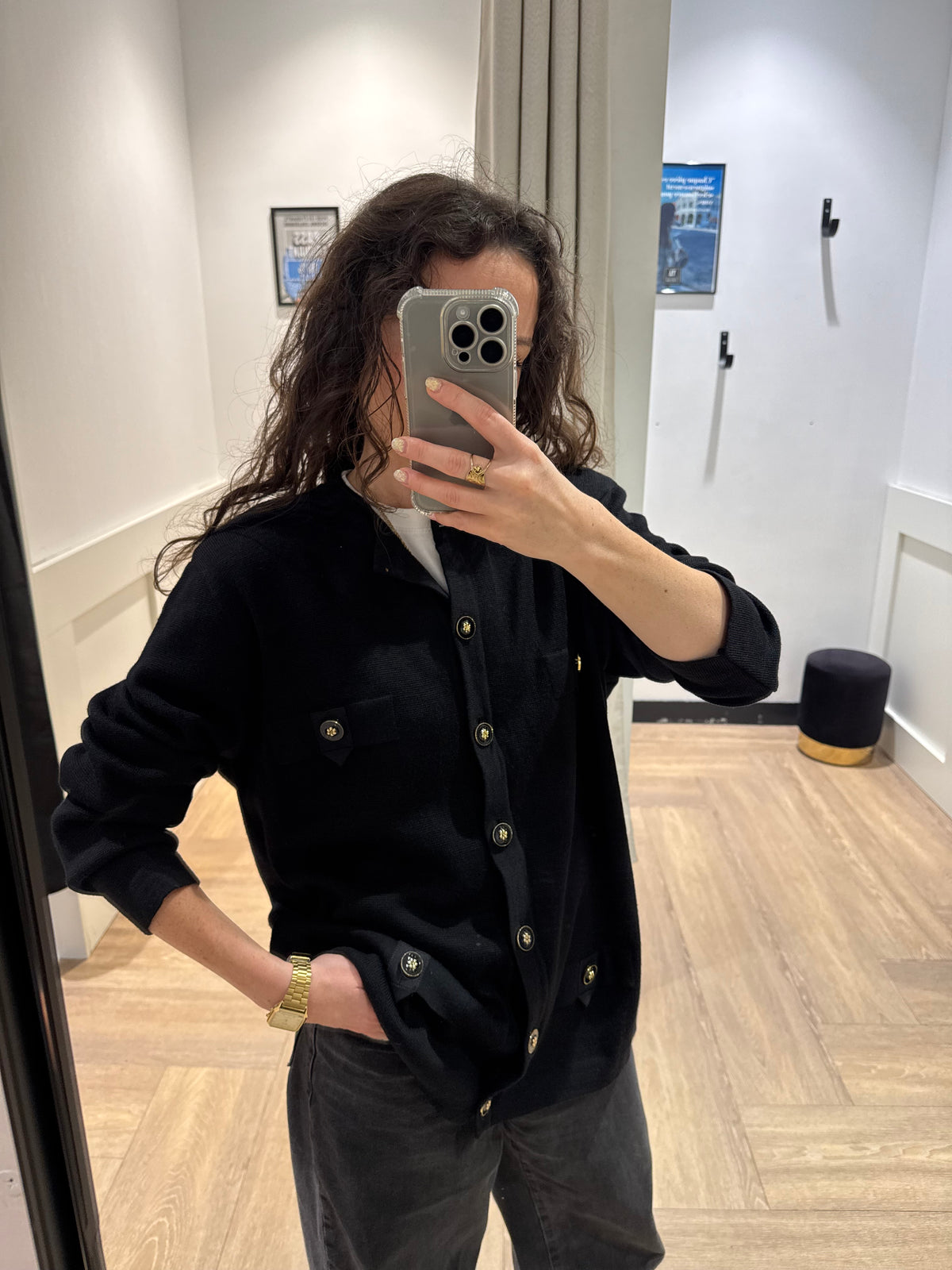 Cardigan vintage en laine L/XL