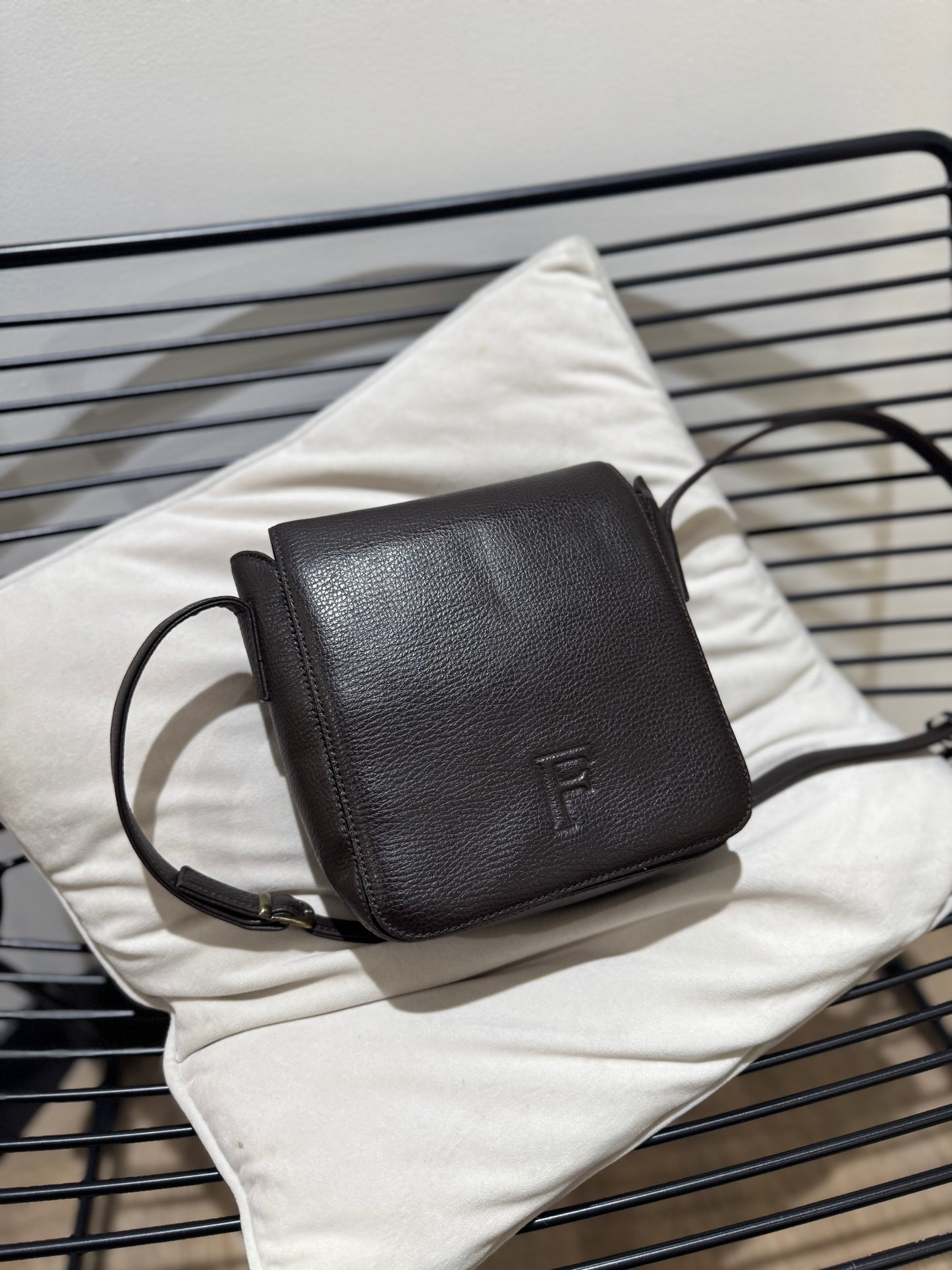 Sac bandoulière vintage marron