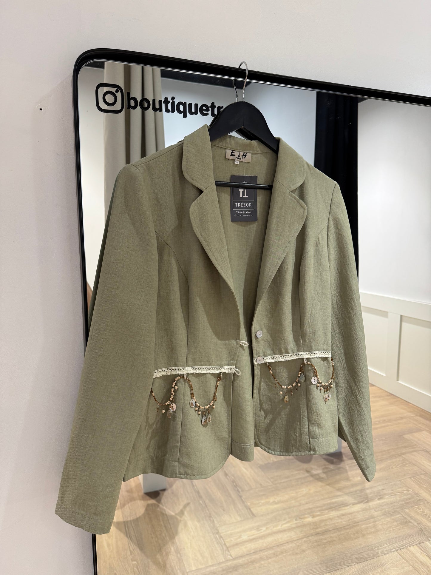 Veste blazer vintage à breloques L