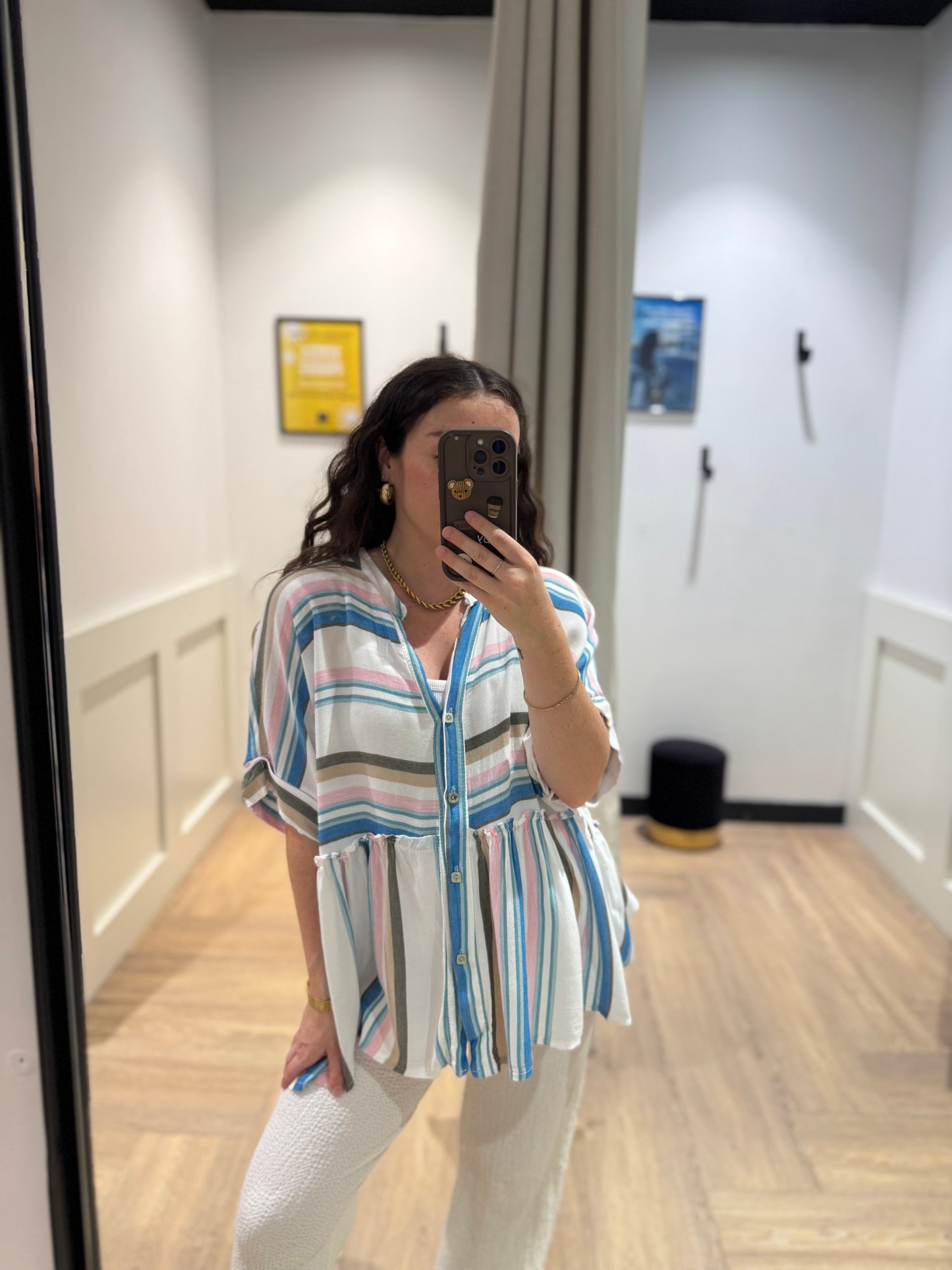 Blouse à rayures M