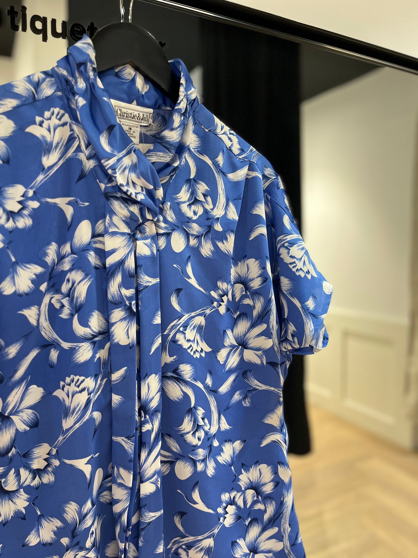 Blouse vintage à fleurs L