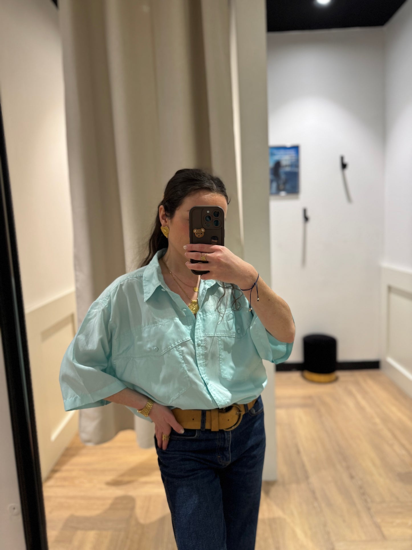 Blouse satinée vintage XXXL